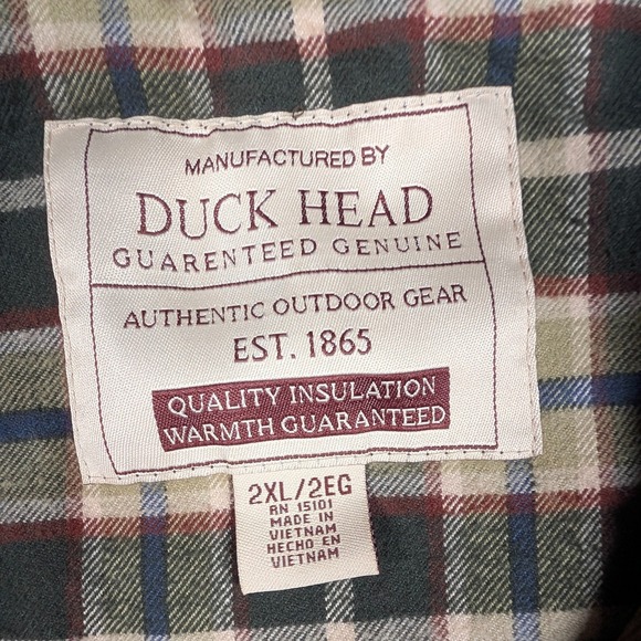 Vtg Duck Head Coat Mens 2XL Beige Field Chore Jacket Corduroy Flannel Lined - Picture 2 of 8